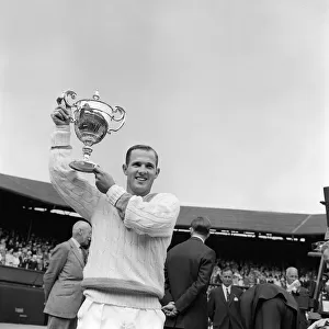 Chuck McKinley wins the 1963 mens singles final at Wimbledon