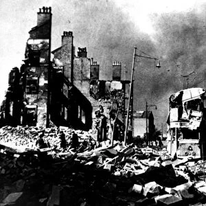 Clydebank Blitz March 1941 World War Two - devastation in the street
