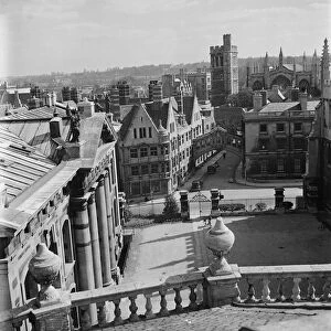 The dreaming spires of Oxford and the Bridge of Sighs seen from the roof of