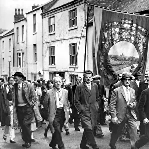 Durham Miners Gala - The Brandon Colliery Lodge march in the rally