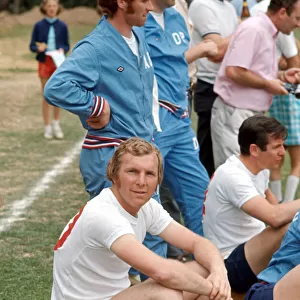 England captain Bobby Moore in training during the World Cup tournamrnt in Mexico