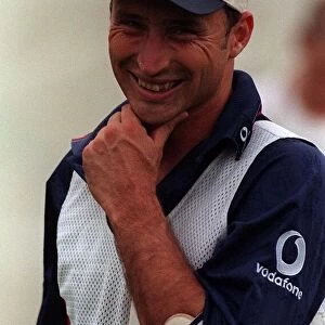 Englands new Cricket Captain Nasser Hussain June 1999 at Edgbaston Nets in