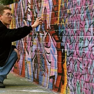 Graffiti Street Art Artist John Nation 1990 from the Barton Hill Youth Centre in