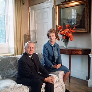 Harold Wilson former Labour Prime Minister and wife Mary at number ten Downing Street