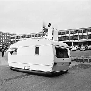 The Hover caravan, making its first public appearance in London