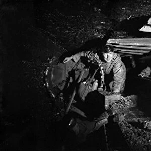 Hugh Gaitskell, Leader of the Labour Party, down a coal mine in June 1957 Gaitskell