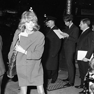 Julia Foster actress Oct 1967 arriving at the premier of the film How I won The