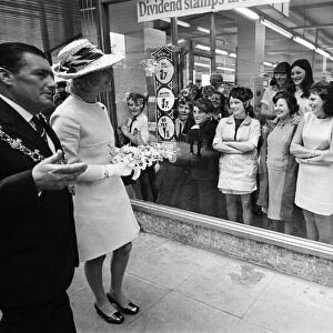 Katharine, Duchess of Kent visits Altrincham, Greater Manchester. 28th July 1969