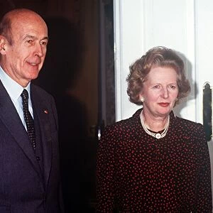 Margaret Thatcher reccieves French President Giscard D