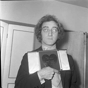 Marty Feldman Mar 1969 with his award from the Variety Club of Great Britain