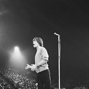 Mick Jagger of The Rolling Stones performing at The Big Beat 64