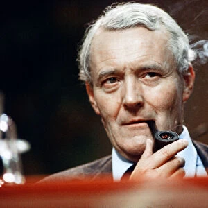 MP for Bristol South East Tony Benn smoking his pipe at the Labour Party conference at