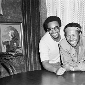 Nile Rodgers (l) and Bernard Edwards (r), founding members of music group, Chic