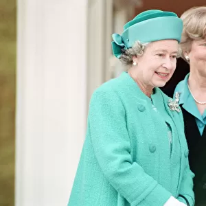 Queen Elizabeth II pictured in Bonn during her state visit to Germany