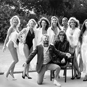 Ringo Starr proudly presents his dates for the evening. The film girls got together to