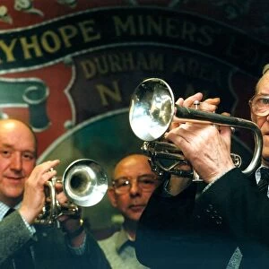 Ryhope Colliery Band members left to right, Malcolm Smith