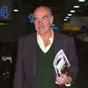 Sean Connery Actor leaving Heathrow on Concorde for New York where he is having talks
