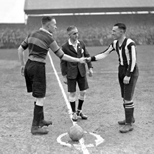 Southport v. Bradford. February 1931. McConnell of Southport shakes hands with Elwood of