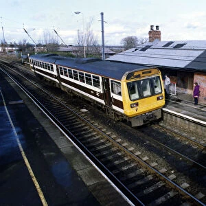A view of derelict Cramlington Railway Station on 10th March 1992 which is to be closed