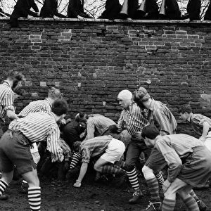 The Wall Game played at Eton College on St Andrews Day November 1960