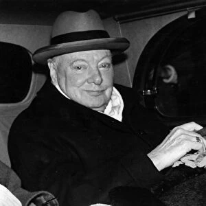 Winston Churchill leaves his home in Hyde Park gate, Londonfor Chartwell where he weill