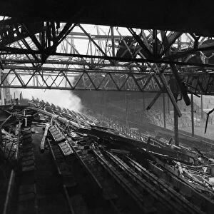 Wreckage of Old Trafford football, home of Manchester United