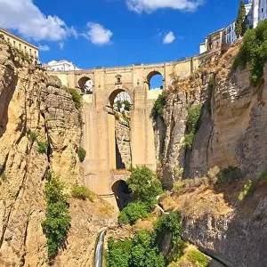 El Tajo Gorge Canyon, Puente Nuevo Bridge, Ronda, Andalusia, Spain