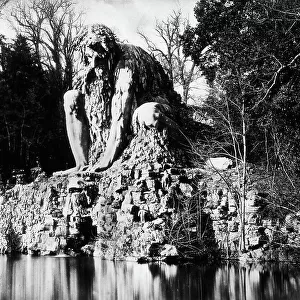 The Apennine statue, by Giambologna, in the park of the Villa Demidoff in Pratolino, Florence