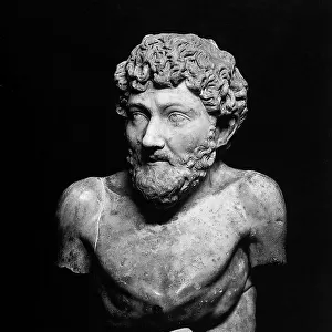 Bust of the Greek poet Aesop, preserved in the Museum of Villa Albani, Rome