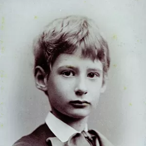 Close-up of a little boy in showy bow-tie