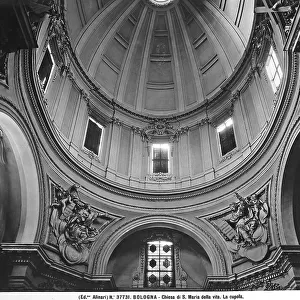 Detail of the dome inside the Church of the Sanctuary of S. Maria della Vita in Bologna