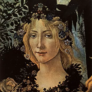 Flora; detail from Botticelli's Primavera. Uffizi Gallery, Florence
