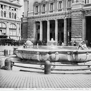 The fountain designed by Giacomo Della Porta in Piazza Colonna, Rome
