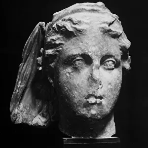 Head of Demetra, attributed to the Messenian sculptor Damaphon, in the National Museum of Athens