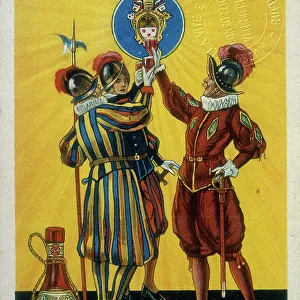 Historic poster of "Contea d'oro" Chianti. Museum of Grape and Wine, Villa de Poggioreale, Rufina