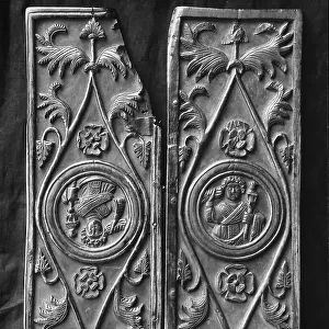 Ivory diptych from the 11th century, in the archive of the Basilica of San Gaudenzio, Novara