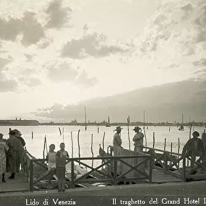 The landing of ferries at the Grand Hotel, Lido of Venice