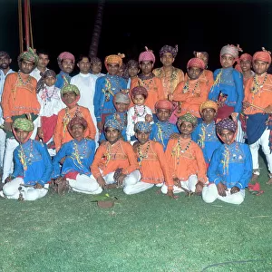 Portrait of traditional dance costums, state of Gurajat, India