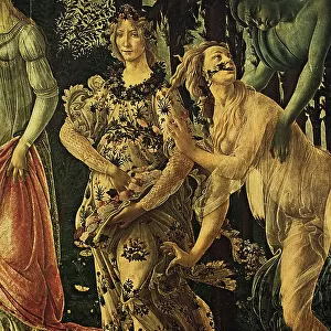 Primavera, detail, tempera on panel, Botticelli, Sandro (1445-1510), Uffizi Gallery, Florence
