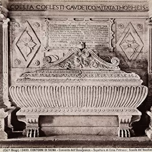 Sarcophagus of Celia Petrucci, in the Church of the Osservanza, in the environs of Siena