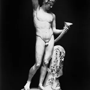 Satyr pouring, a Roman copy of the second half of the second century. A.D. from a greek original by Praxiteles of the fifth century. BC, already Boncompagni Ludovisi Collection, now in the National Roman Museum, Palazzo Altemps, Rome