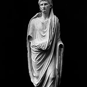 Statue of the Emperor Augustus in priestly garments. Corinthian Museum