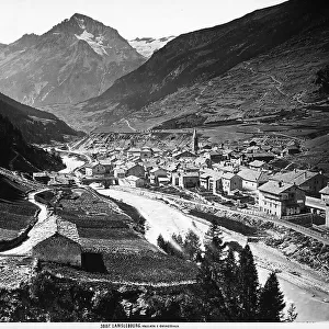 View of Lanslebourg, Mont-Cenis, France
