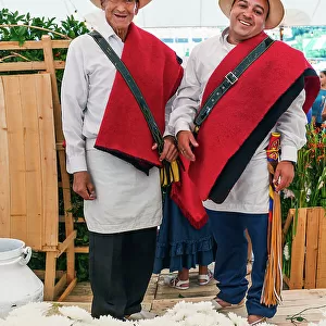Colombia, Medellin, Men Posing Wearing Typical Attire