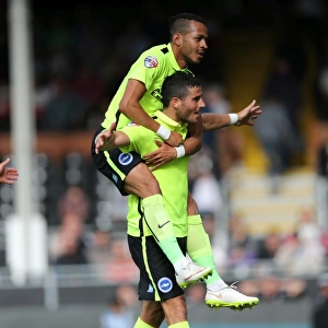 Brighton and Hove Albion's Tomer Hemed Scores Decisive Penalty in 2-1 Sky Bet Championship Win over Fulham (August 15, 2015)