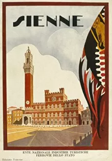 Poster design for trips to Siena, Italy
