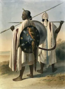 Abyssinian Warriors, illustration from The Valley of the Nile Abyssinian Warriors, illustration from The Valley of the Nile