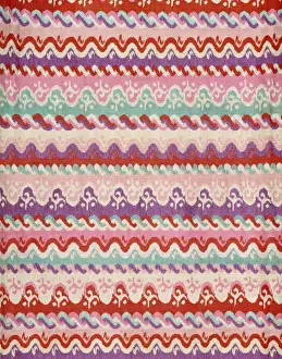 Stitched Prints: Acheik pattern material (textile)