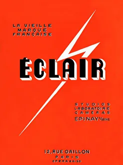Posters Prints: Advertisement for Eclair: studios, laboratories, cameras, july 1946
