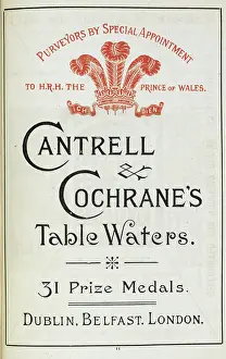 Cookbook Prints: Advertisement for Table Waters